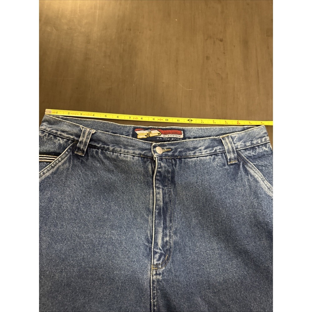 OTB Carpenter Wide Baggy Denim Jeans Men Skater Grunge Vintage JNCO Style 36x31 - Picture 4 of 16